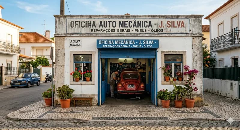 Exterior da oficina Electro-auto Luís