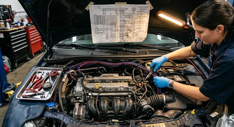 Trabalho elétrico no motor