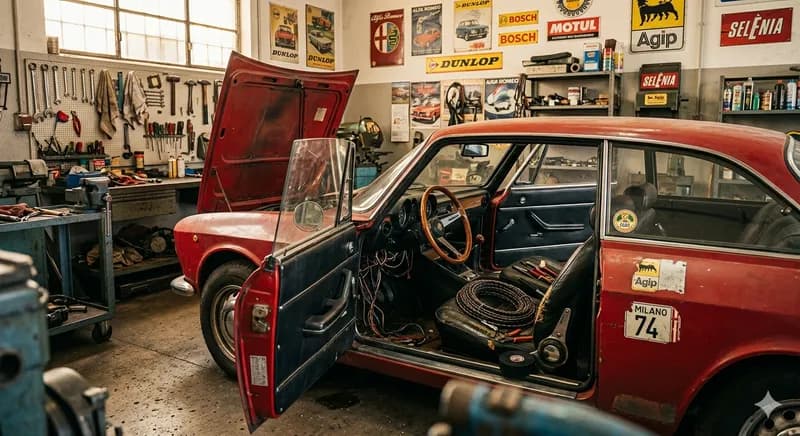 Restauro elétrico de carro clássico